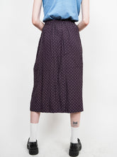 Load image into Gallery viewer, Eggplant purple polka dot elastic waist skirt (XS-S)
