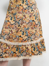 Load image into Gallery viewer, 70s ruffle hem midi skirt (M)
