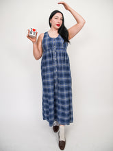 Load image into Gallery viewer, Plaid babydoll jumper dress (L-XL)
