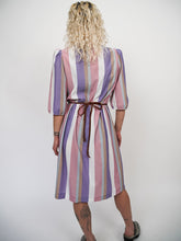 Load image into Gallery viewer, Pastel chevron secretary dress (S-M)
