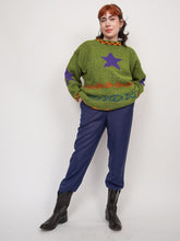 Load image into Gallery viewer, Vintage Kelly green kindergarten teacher sweater (M-2X)
