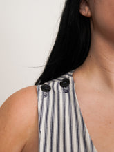 Load image into Gallery viewer, Pinstriped jumper dress (L)
