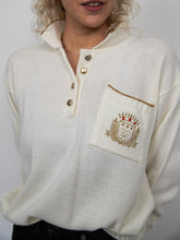 Load image into Gallery viewer, Vintage cream collared knit (M-L)
