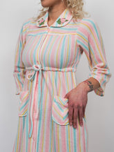 Load image into Gallery viewer, Pastel striped terrycloth dress (XS)
