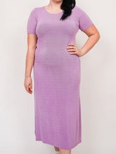 Load image into Gallery viewer, Vintage lavender stretchy dress (L-XL)
