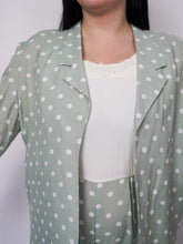 Load image into Gallery viewer, Pastel sage green polka dot romper set (L,XL)
