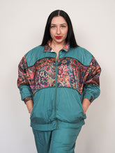 Load image into Gallery viewer, Vintage 80s lined track suit (XL-2X)
