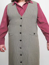 Load image into Gallery viewer, Grey button-up vest dress (2X-3X)
