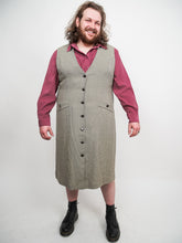 Load image into Gallery viewer, Grey button-up vest dress (2X-3X)
