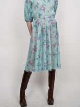 Load image into Gallery viewer, Seafoam floral boquet secretary dress (S-M)
