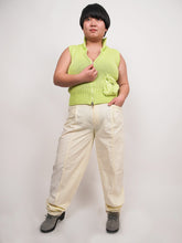 Load image into Gallery viewer, Vintage high waisted pastel yellow pants (XL)
